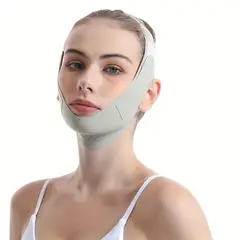 GENERICO - Faja Facial Mentonera Ajuste Lateral Control Papada Doble Mentón Verde