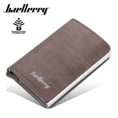 BAELLERRY - Billetera Hombre RFID de Cuero con Tarjetero Billetera Azul