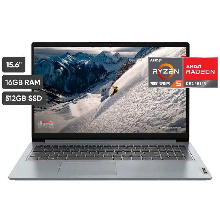 Laptop Ideapad 1 R5 7520U 16gb 512gb 15.6 Fhd Freedos Grey
