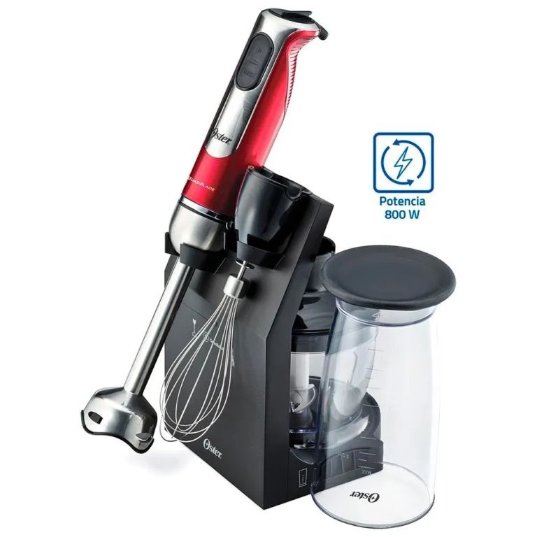 Batidora de Inmersión con Accesorios FPSTHB2801 Rojo