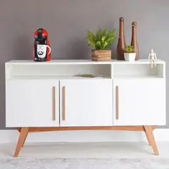 TU MESITA - Aparador funcional 3 puertas Joaquin Color Blanco