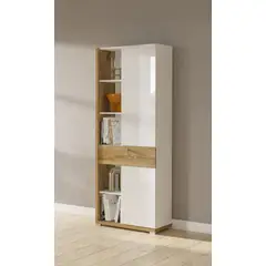 TU MESITA - Aparador alto 2 puertas 1 cajón Mistyc color BlancoDuna