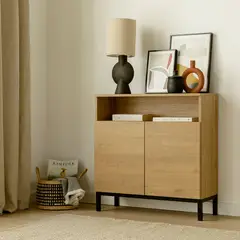 TU MESITA - Recibidor Rústico 2 puertas Palmer Color Duna