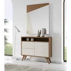 TU MESITA - Mueble Recibidor Moderno 1 puerta 2 cajones Saúl