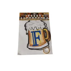 GENERICO - Cadeneta banner para hombre cerveza feliz cumpleaños