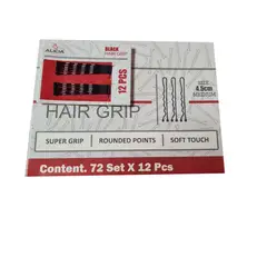 ALICE - Gancho Metal para Peinados Negro Medida Media 4.5cm caja 864 unidades