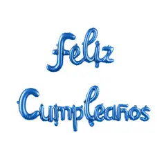 GENERICO - Globo de Letras Feliz Cumpleaños Azul