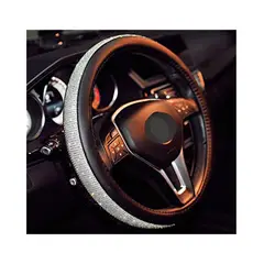 GENERICO - Funda De Timón De Auto Cuero Con Brillantes forro protector