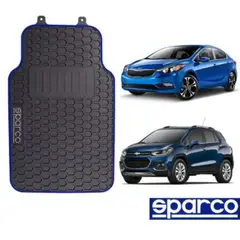 SPARCO - PISO 3 PIEZAS AZUL PVC