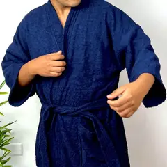 GENERICO - Salida de baño Niños - Talla 8 - Azul marino