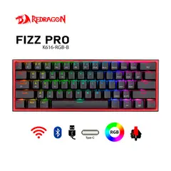 REDRAGON - Teclado Gamer Fizz Pro Inalámbrico K616 Black