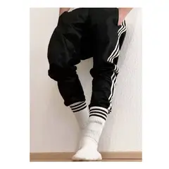 RYBIU IMPORT - Medias Blancas con 3 Rayas Negras Hombre Pack 2