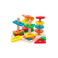 GENERICO - Juego Didactico De Dificultad Figuras Geometricas X 4