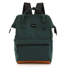 HIMAWARI - - Mochila Unisex escolar de viaje con puerto USB Verde Bosque