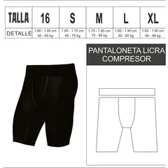 GENERICO - Malla short licra pantaloneta hombre negro