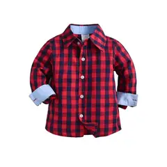 GENERICO - Camisa de cuadros Rojo