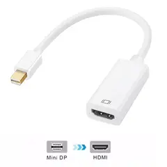 GENERICO - CABLE ADAPTADOR CONVERTIDOR MINI DISPLAYPORT DP A HDMI BLANCO