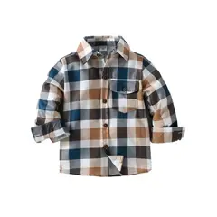 GENERICO - Camisa de cuadros Marron