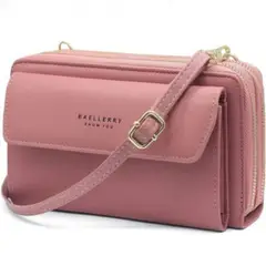 BAELLERRY - Morral Para Mujer de Cuero PU Cartera Crossbody Moda Coreana - Rosado