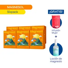 MAGNESOL - Pack 6 Cajas Efervescente Naranja - Magnesio + Zinc