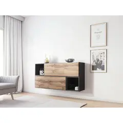 TU MESITA - Aparador Moderno Flotante Darius color MarrónNegro