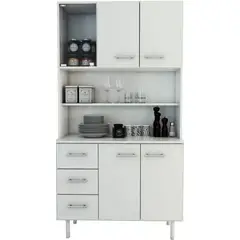 TU MESITA - Aparador con Estanteria para vajilla Markan color Blanco
