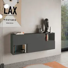 TU MESITA - Aparador Flotante moderno Ventura 2 puertas Negro