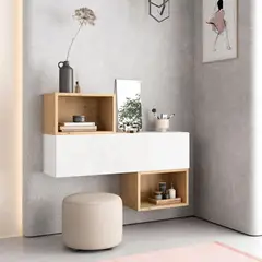 TU MESITA - Aparador Recibidor Flotante Dexter color BlancoDuna