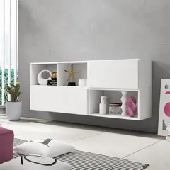 TU MESITA - Aparador Flotante Maverick color Blanco