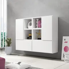 TU MESITA - Vitrina Flotante Dynamo color Blanco