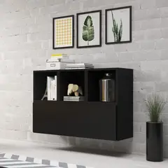 TU MESITA - Recibidor Flotante Karlo color Negro