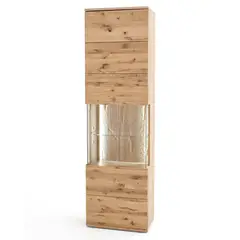 TU MESITA - Vitrina Alta shantal con Luz 1 puerta color Duna