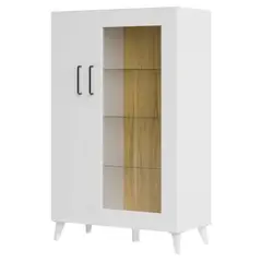 TU MESITA - Vitrinia Clásica Leyla 2 puertas color Blanco