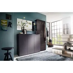 TU MESITA - Aparador Clásico Benjamin 3 puertas color Negro