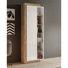 TU MESITA - Vitrina Minimalista Sahara color BlancoDuna