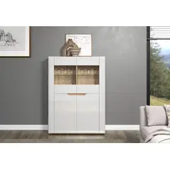 TU MESITA - Aparador Moderno Praga color Blanco 2 puertas