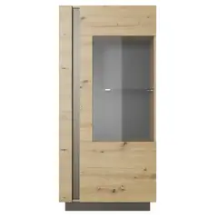 TU MESITA - Vitrina Contemporánea Brenda 1 puerta color DunaGris