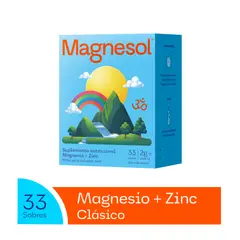 MAGNESOL - Clásico Caja 33 sobres - Magnesio + Zinc