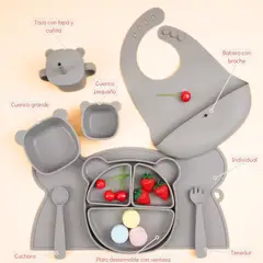 GENERICO - SET DE ALIMENTACIÓN COMPLEMENTARIA - COLOR GRIS