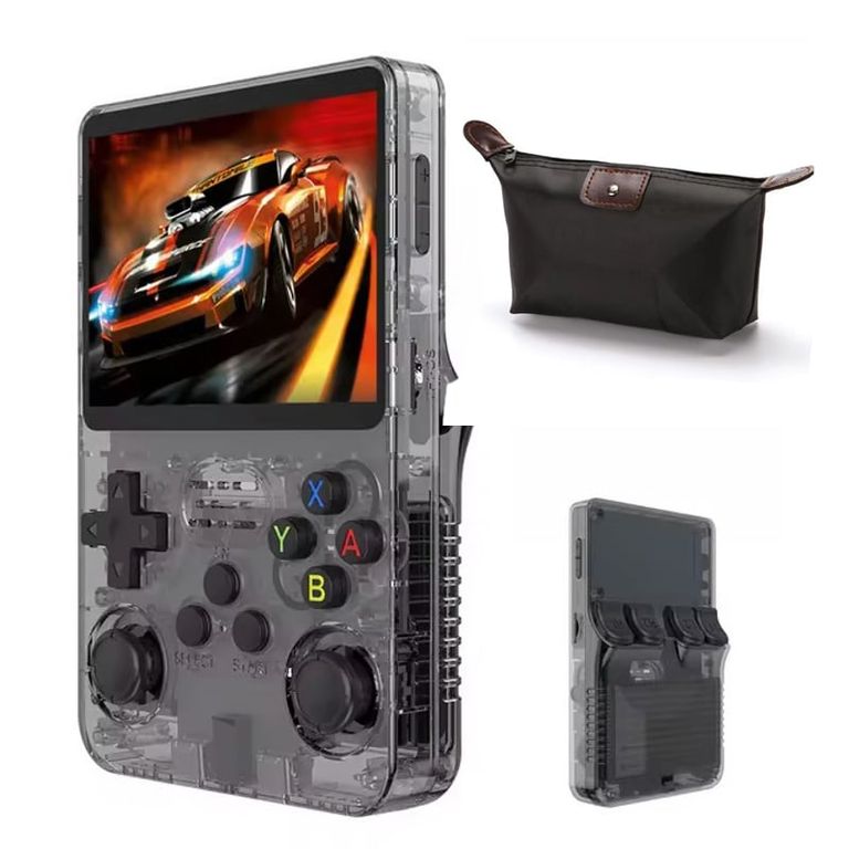 Consola Portatil Retro Game R36S 64GB Negro y Estuche
