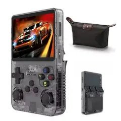OVOTOUMI - Consola Portatil Retro Game R36S 64GB Negro y Estuche