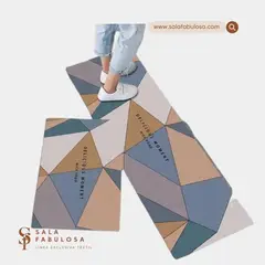 IMPORTADO MC - Alfombra de cocina 2 pzs absorvente / antideslizante Sober Color