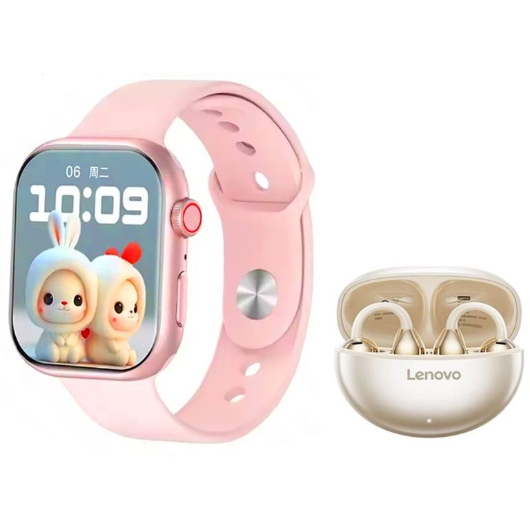 Audífonos TA140 Blanco Bluetooth y S10 P Reloj inteligente