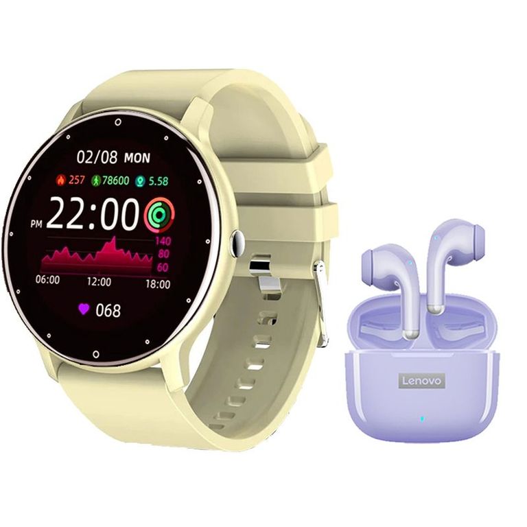 Audífonos LP40 Pro De y Toumi Fit 2-Y watch Reloj inteligente