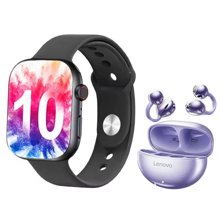 Audífonos TA140 Morado Bluetooth y S10 B Reloj inteligente
