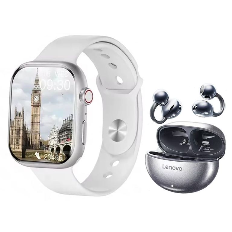 Audífonos TA140 Negro Bluetooth y S10 W Reloj inteligente