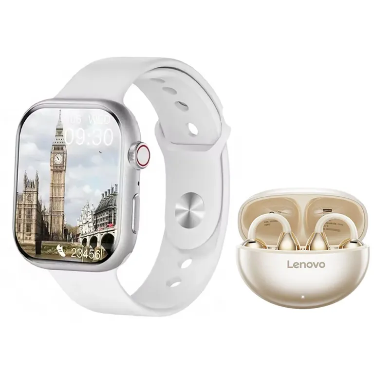 Audífonos TA140 Blanco Bluetooth y S10 W Reloj inteligente