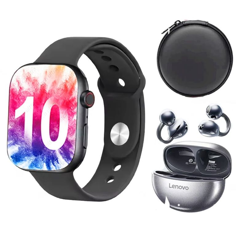 Audífonos TA140 Negro Bluetooth y S10 B Reloj inteligente y Bag