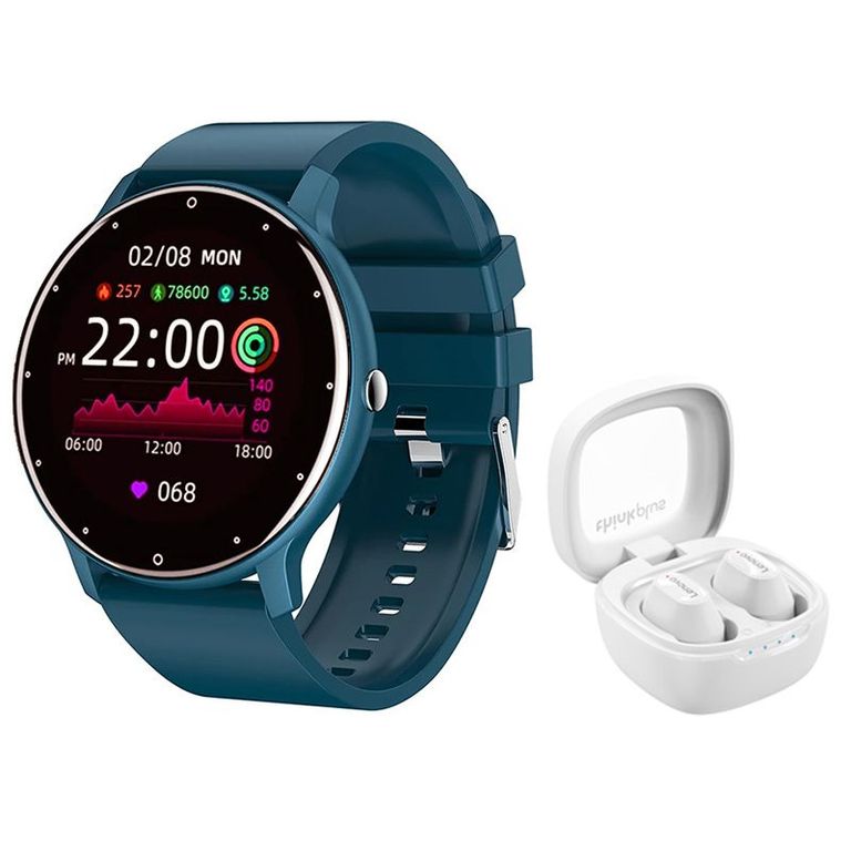 Audífonos XT62-Blanco y Toumi Fit 2-B watch Reloj inteligente