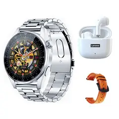 LENOVO - LP40 Pro De Audífonos-Blanco y Toumi GT-A-W Reloj inteligente